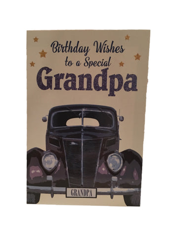 Image of Greeting card birthday wishes to a special grandpa 