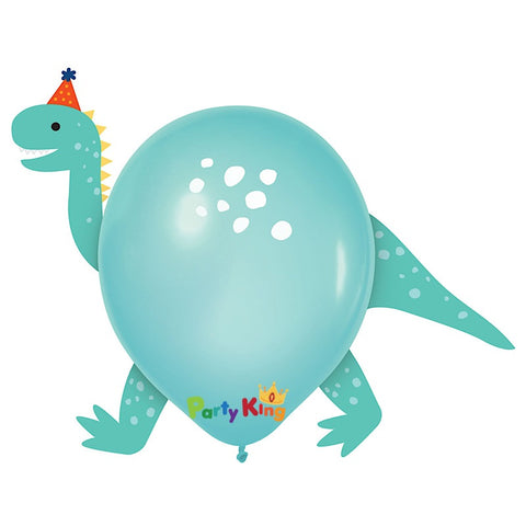 Image of Dino-Mite Party Dinosaurs Latex Balloons & Paper Adhesive Add-ons