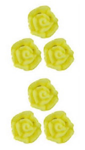 Edible Sugar Icing Yellow Roses 10mm