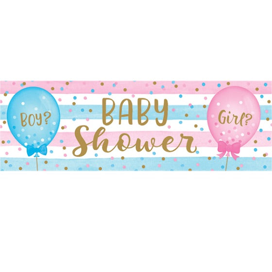 Gender Reveal Balloons Giant Party Banner
