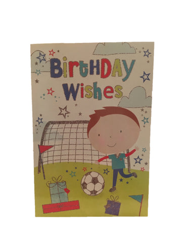 Image of Greeting card birthday wishes soccer 