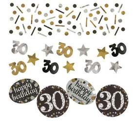 30th Confetti Sparkling Gold