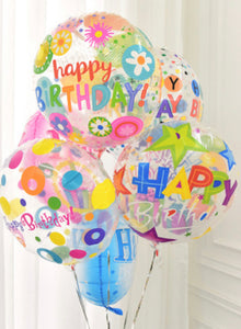 Clear Happy Birthday Fruits Balloon 43cm