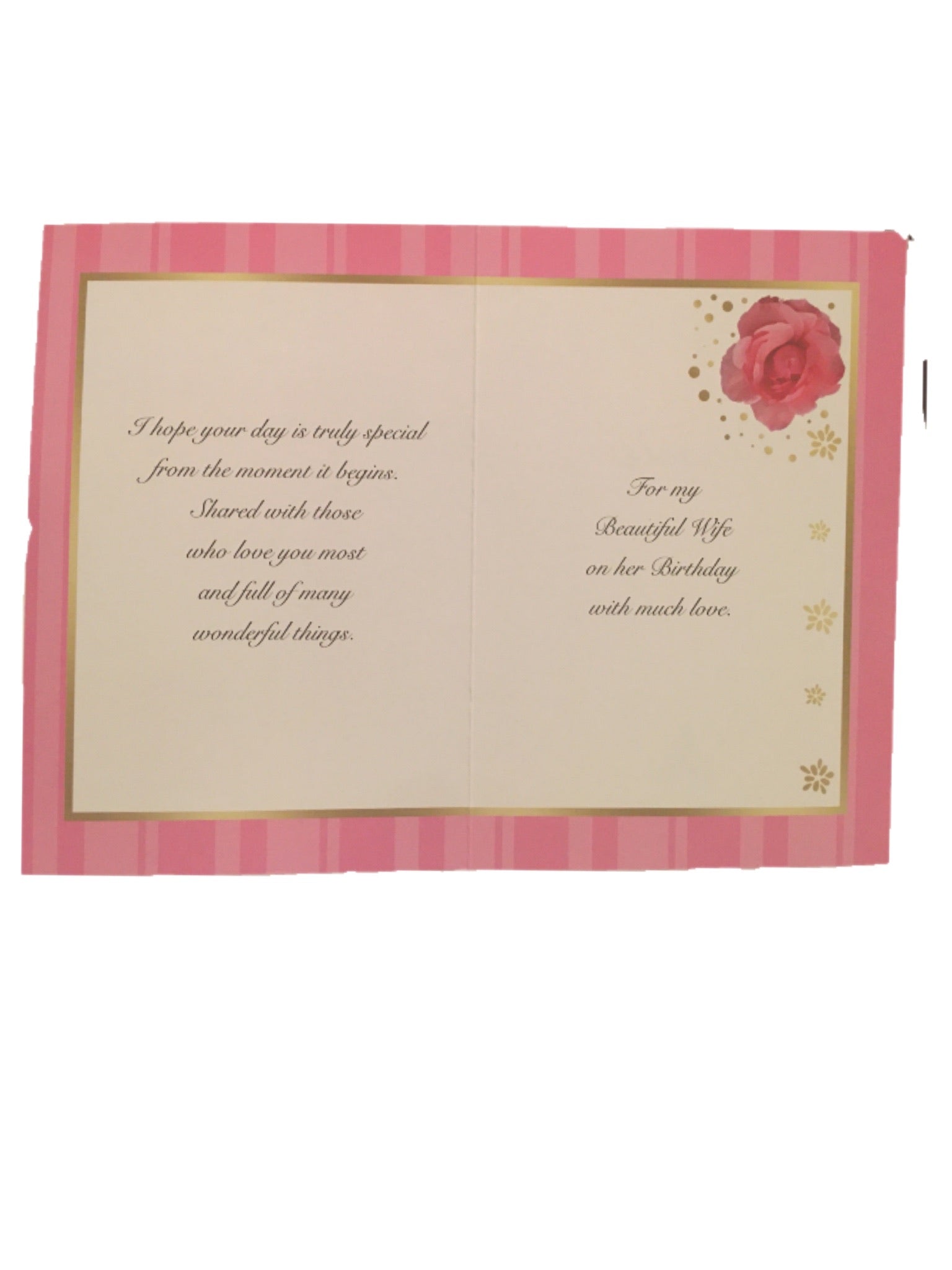 With Love To My Wife Happy Birthday