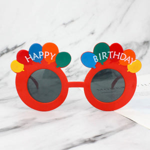 Party Glasses Happy Birthday Balloon Red