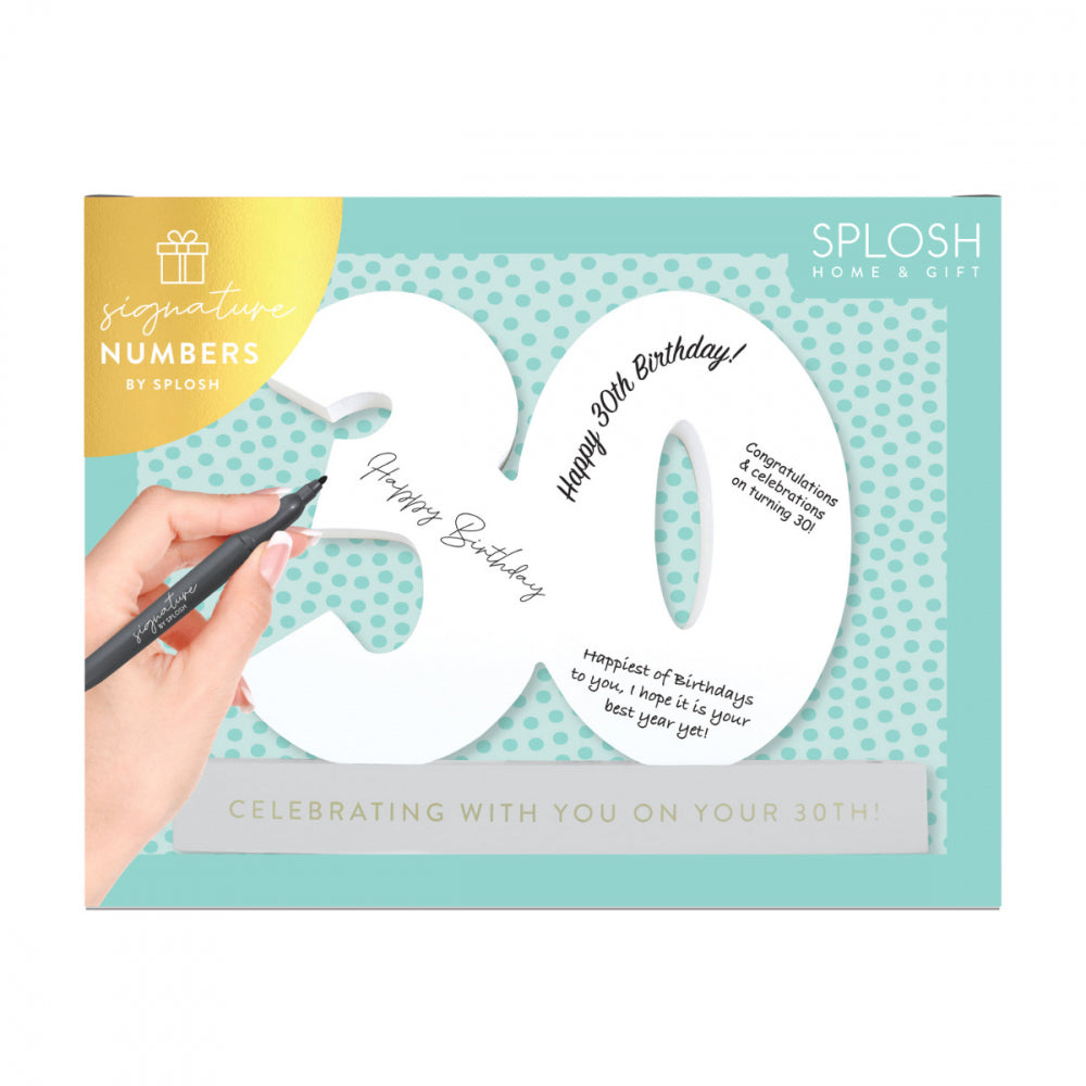 30th Wooden Signature Number