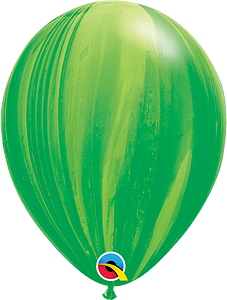 Qualatex Green Rainbow SuperAgate 11” Latex Balloon