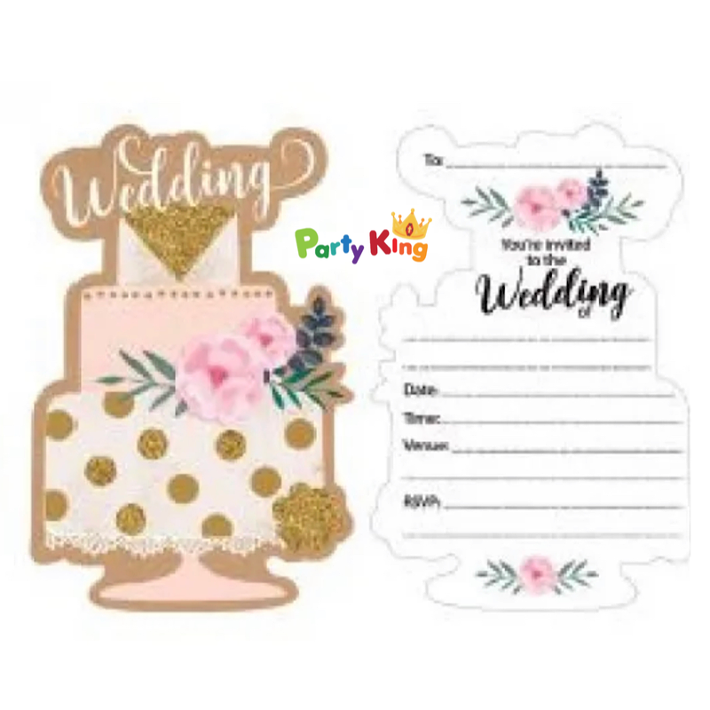 Cake Shape Wedding Invitation With Envelope