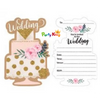 Cake Shape Wedding Invitation With Envelope