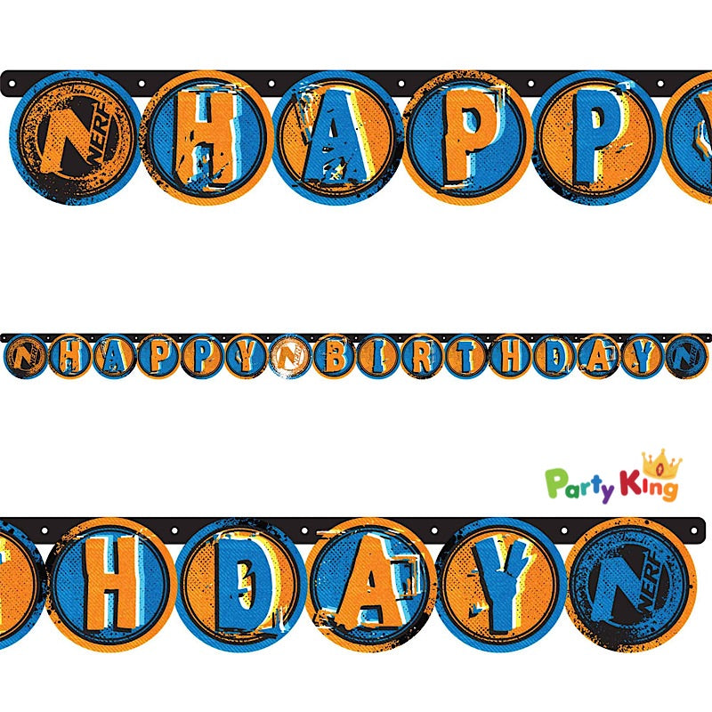 Nerf Letter Banner Happy Birthday