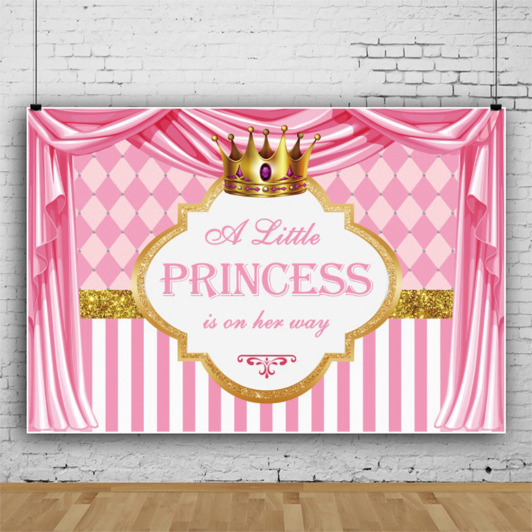 Baby Shower Backdrop - A Little Princess Is On Her Way