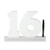 16th Wooden Signature Number White