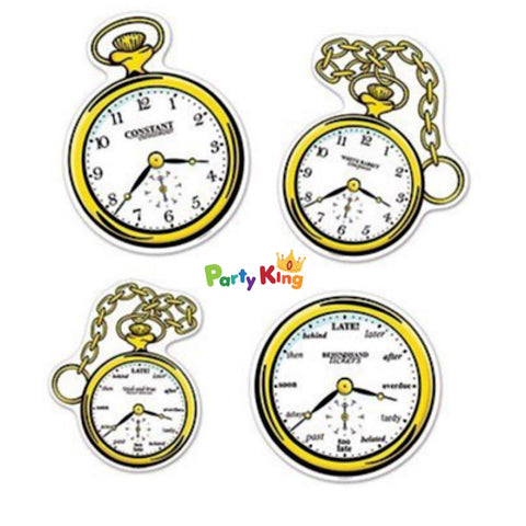 Tea Party Clocks Cutouts