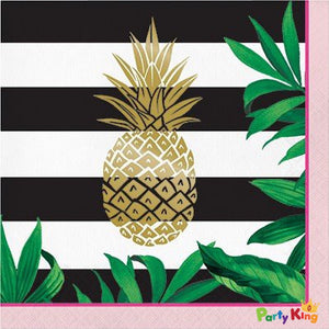 Pineapple Wedding Lunch Napkins Foil Stamped
