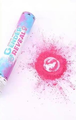 Image of Baby Gender Reveal Coloured Powder Cannon