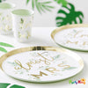Botanical Hen Party Gold Foiled Paper ‘Almost Mrs’ Plates