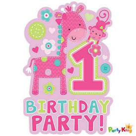 One Wild Girl Postcard Invitations