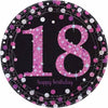 Sparkling Pink 18th 9” Plates 8pc