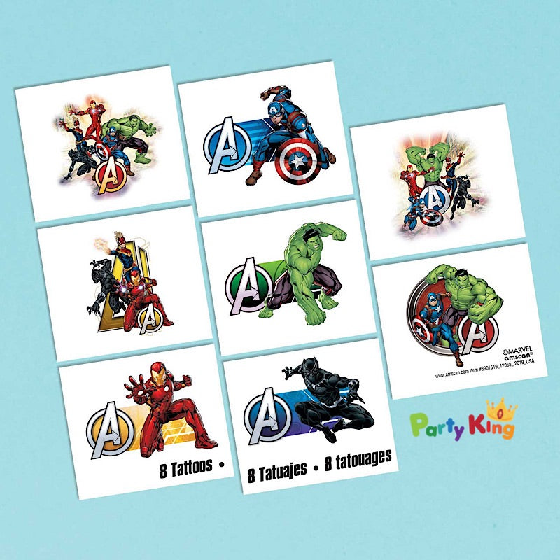 Avengers Powers Unite Tattoos Stickers