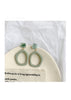 Jade Circle Design Clip Earring