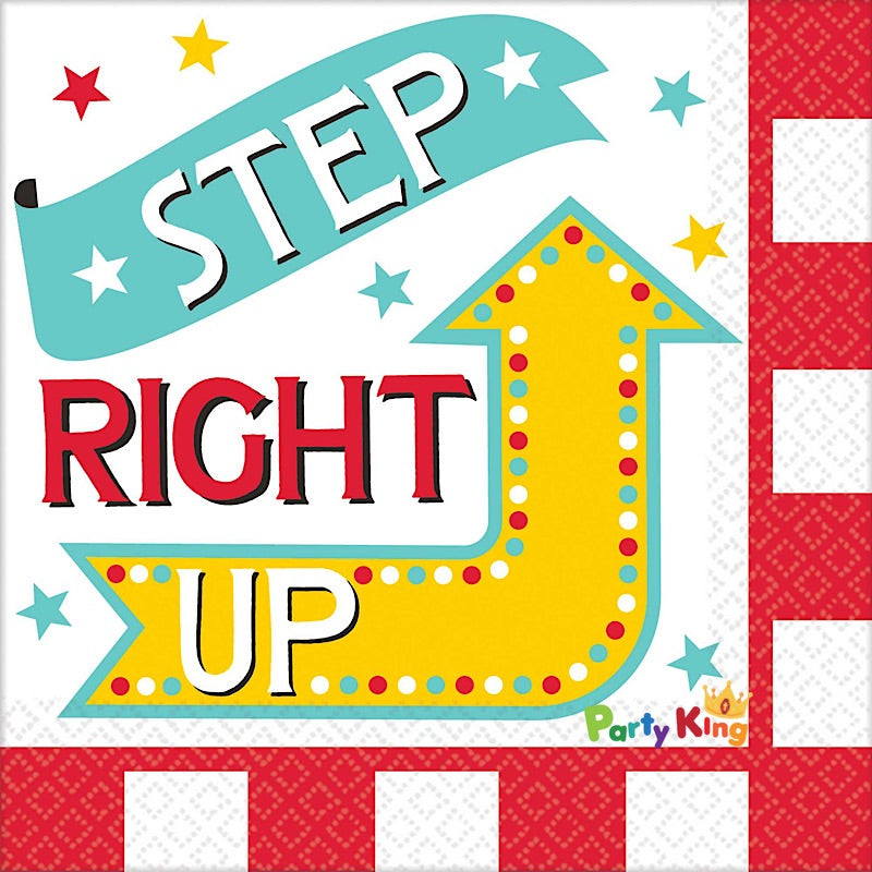 Carnival Games Beverage Napkins Step Right Up