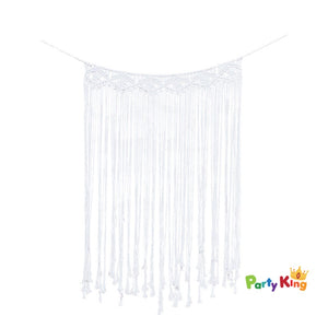 A Touch Of Pampas Macrame Wall Hanging Backdrop Cream