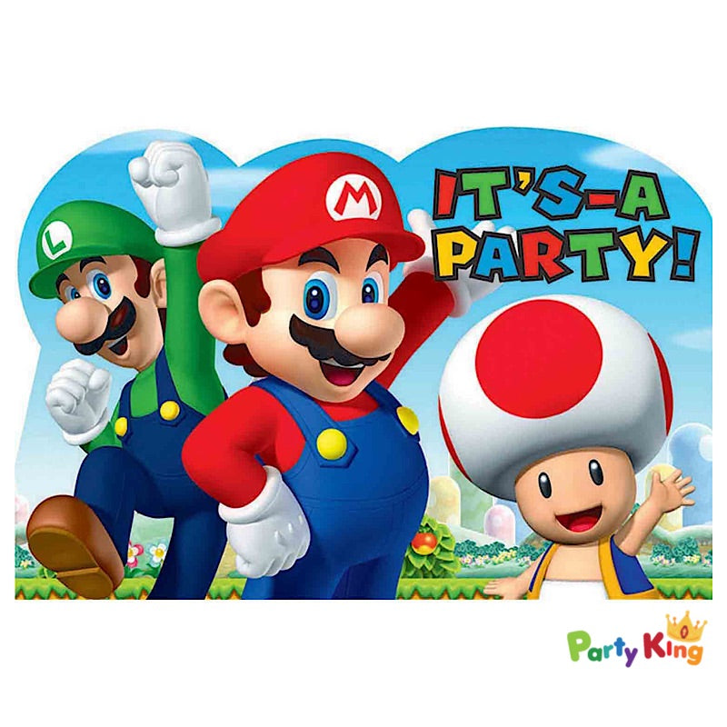 Super Mario Brothers Postcard Invitations