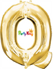 Gold Letter “Q” Foil Balloon 16” (35cm)