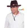 Flocked Cowboy Hat Brown