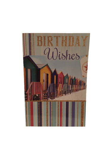 Image of Greeting card Birthday Wishes colourful houses