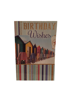 Greeting card Birthday Wishes colourful houses