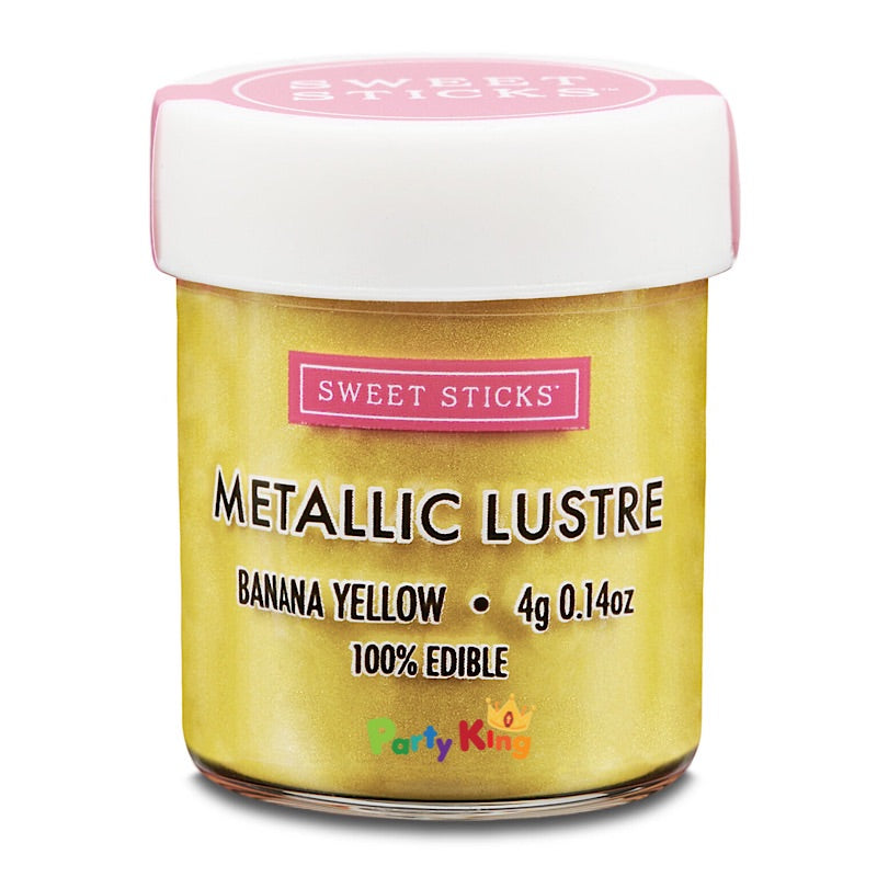 Metallic Lustre Banana Yellow Sweet Sticks