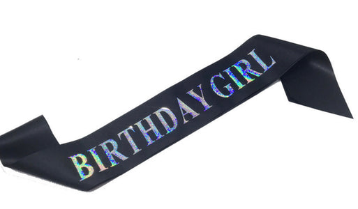 Birthday Girl Black Hologram Silver 