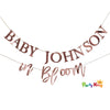 Baby In Bloom Customisable Banner Rose Gold Foiled