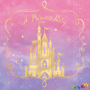Disney Princess Once Upon A Time Castle Lunch Napkins Hot Stamped
