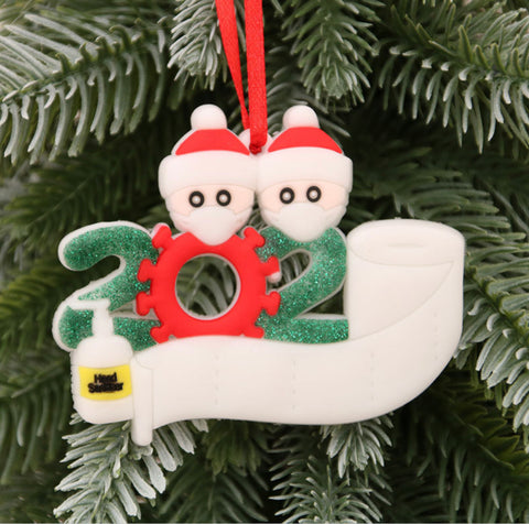 Image of 202? Covid Christmas Clay Rubber Ornament