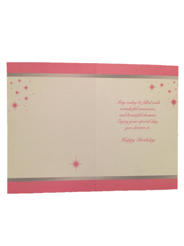 Image of Happy Birthday Pink Glitter Star