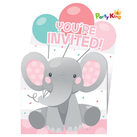 Enchanting Elephant Girl Invitations Pop-up