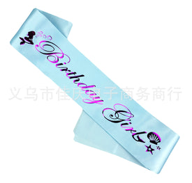 Birthday Girl Mermaid Blue Purple