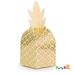 Pineapple Wedding Favor Treat Boxes Foil Cardboard