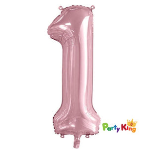 Pastel Pink “1” Numeral Foil Balloon 86cm (34”)