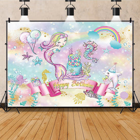 Mermaid Backdrop - Pastel Mermaid