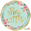 Mint To Be 26cm Round Metallic paper Dinner Plates