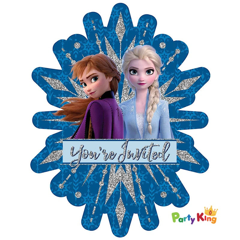 Frozen 2 Jumbo Deluxe Invitations Glittered