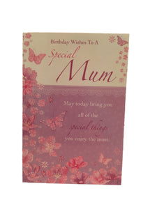 Greeting card birthday wishes to special mum 