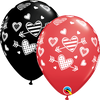 “Pattern Hearts & Arrow” Printed Balloon