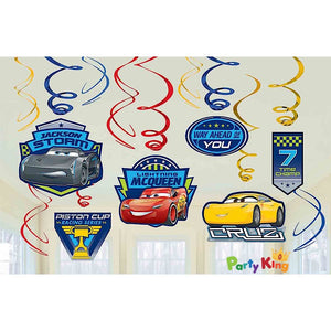 Cars Value Pack Foil Swirl Decorations