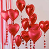 Be Mine Red Heart Balloons With Heart Streamers