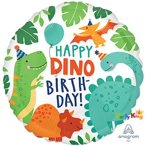 Dino-Mite Party Dinosaur Happy Birthday Standard 45cm Foil Balloon