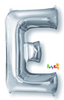 Silver Letter “E” Foil Balloon 16” (35cm)